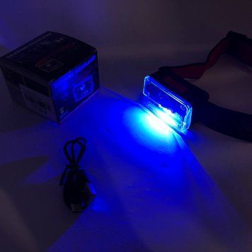 Ліхтар налобний M-006-XPG+8SMD+4SMD(white+red+green+blue+UV), Ліхтар акумуляторний для риболовлі ws74917 фото