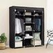 Шафа тканинна 3 секції складана з каркасом STORAGE WARDROBE 175 х 130 х 45 см. Колір: чорний ws99837-4 фото 5