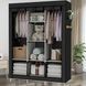 Шафа тканинна 3 секції складана з каркасом STORAGE WARDROBE 175 х 130 х 45 см. Колір: чорний ws99837-4 фото 8