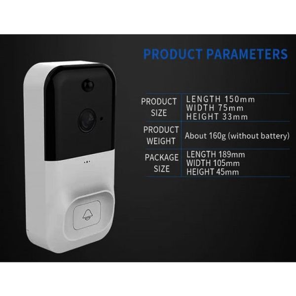 Бездротова відеокамера дверного дзвінка домофон SMART DOORBELL X5 wifi ws58118 фото