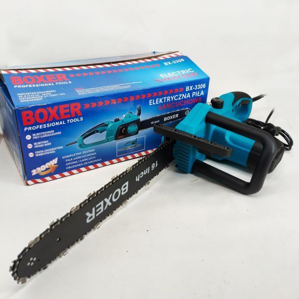 Пила ланцюгова мережева 2200Вт 40см Boxer BX-3306 електропилка ws42165 фото