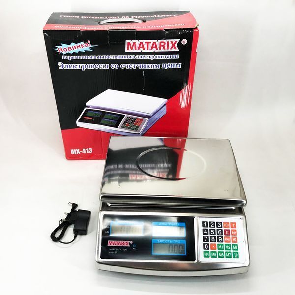 Електронні ваги Matarix MX-413 до 50 кг, Електронні ваги для зважування предметів ws44949 фото