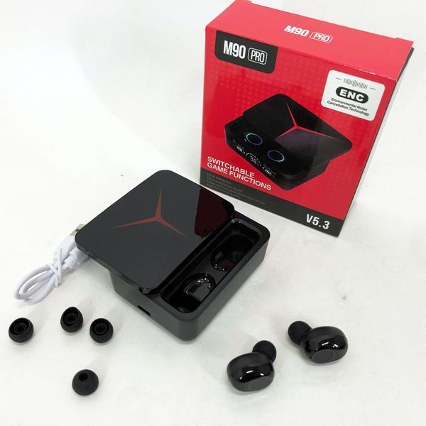 Бездротові навушники M90 Pro True Wireless Earbuds 5.3, гарні бездротові навушники Bluetooth ws47915 фото