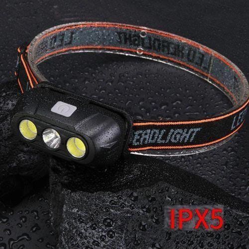 Ліхтар налобний акумуляторний KX-215-LED-2COB, світлодіодний налобний ліхтар для нічних прогулянок ws41364 фото
