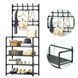 Вішалка для одягу New simple floor clothes rack з полицями для взуття метал ws99519 фото 5