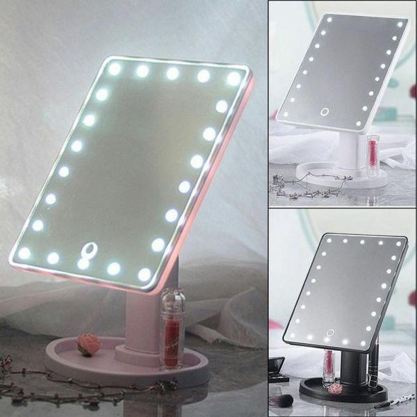 Дзеркало для макіяжу з 16 LED підсвічуванням Mirror White, Дзеркало, що світиться, для макіяжу. Колір: білий ws11962 фото