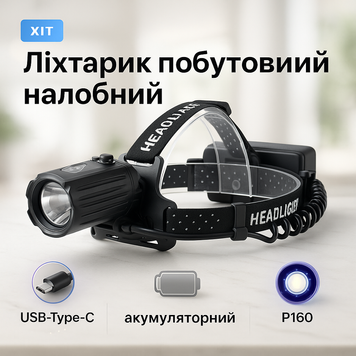 Ліхтар налобний BL-T35-P160 3x18650 ws23486 фото