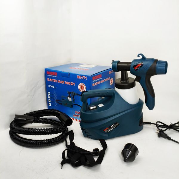 Краскопульт електричний для стін 1650 Вт Boxer BX-771 електричний фарборозпилювач ws37392 фото