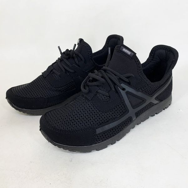 Літні кросівки чорного кольору з сіткою та шнурівкою, розмір 40 ws92828-5 фото