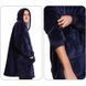 Толстовка плед з капюшоном і рукавами Huggle Hoodie оверсайз Blue ws96134 фото 2
