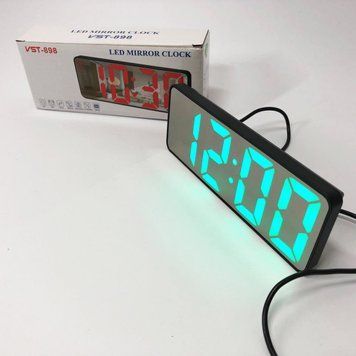 Електронний настільний LED годинник від USB VST-898-4 з будильником і термометром оригінальний настільний годинник ws55773-1 фото