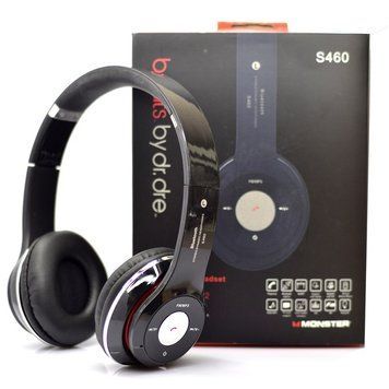 Бездротові навушники S460 Bluetooth black з MP3 плеєром чорний 18-20000 Гц, Бездротові блюз навушники ws91551 фото