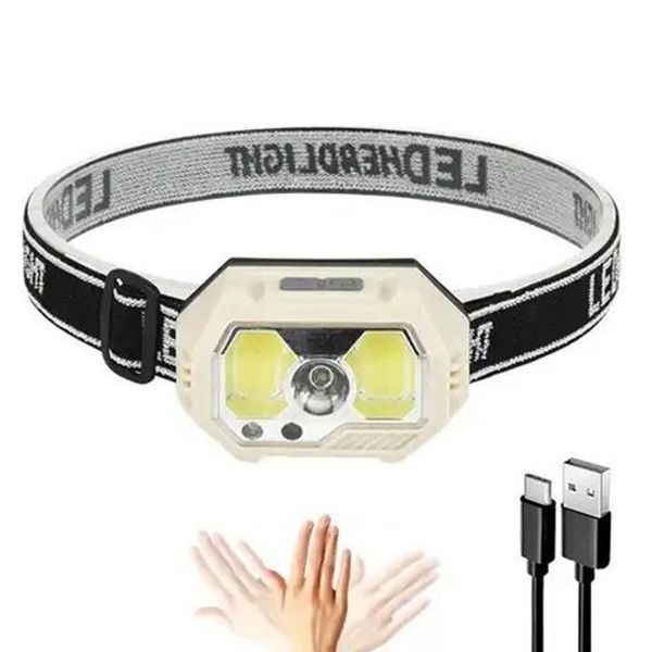 Ліхтар налобний SH-S31-XPE+COB(white+red), Ліхтар акумуляторний для риболовлі, Ліхтар для рятувальників ws52117 фото