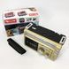 Радіоприймач портативне радіо Golon RX-381 акумуляторний ретро стовпчик usb sd mp3 fm. Колір: жовтий ws46321-2 фото 4