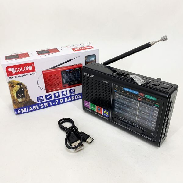 Портативна стовпчик радіо MP3 USB Golon RX-6622 Black ws31912-2 фото