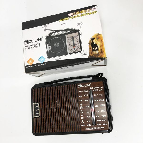 Радіоприймач GOLON RX-608 всехвильовий на батарейках + підтримка USB/microSD/MP3/WMA ws32939 фото