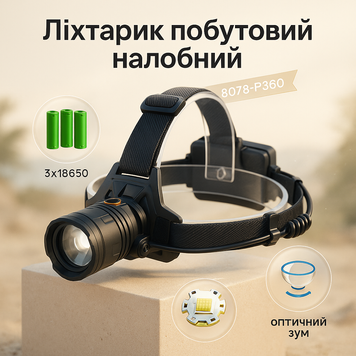 Ліхтар налобний Police 8078-P360 ws81956 фото