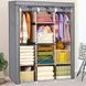 Шафа тканинна 3 секції складана з каркасом STORAGE WARDROBE 175 х 130 х 45 см. Колір: сірий ws99837-2 фото 3