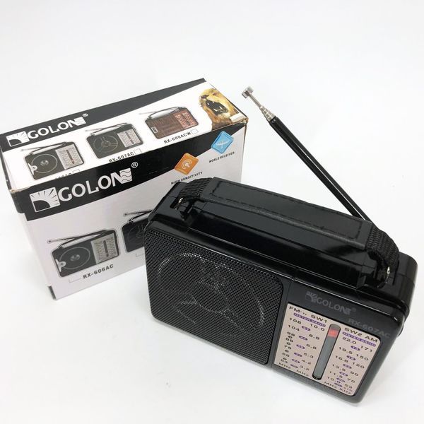 Портативний радіоприймач всехвильовий GOLON RX-607 AC, переносний приймач FM, FM-приймачі ws99665 фото