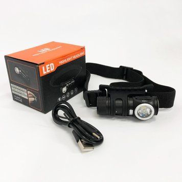 Тактичний ліхтарик налобний PLD-6603-P8, Налобний ліхтарик з зарядкою usb, Налобний ліхтар з лінзою ws47457 фото
