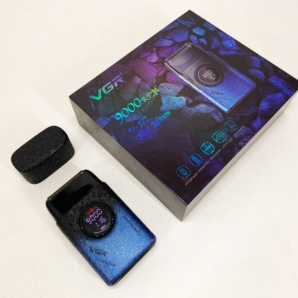 Електробритва VGR V-377 BLUE шейвер, Електрична акумуляторна бритва для гоління, шейвер чоловічий ws81326-2 фото