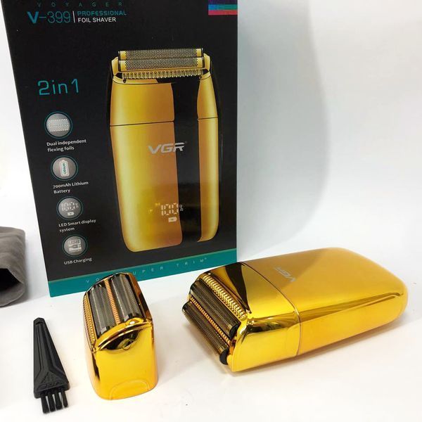 Професійний шейвер VGR V-399 GOLD, бездротова електробритва, бритва триммер для бороди ws63458 фото