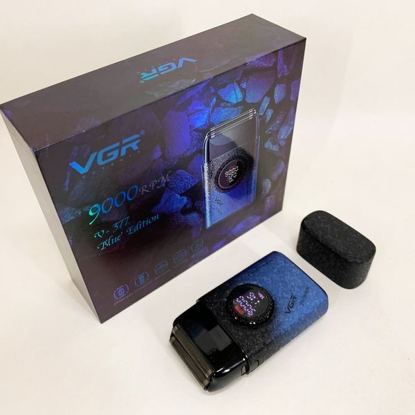 Електробритва VGR V-377 BLUE шейвер, Електрична акумуляторна бритва для гоління, шейвер чоловічий ws81326-2 фото