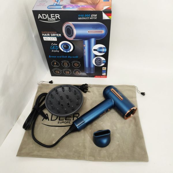 Фен Adler AD 2271 SUPERSPEED TURBO 1500Вт ws71477 фото