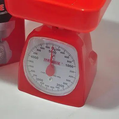 Ваги кухонні механічні MATARIX MX-405 5 кг, ваги для зважування продуктів. Колір: червоний ws65953-1 фото
